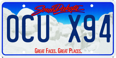 SD license plate 0CUX94
