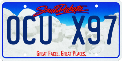 SD license plate 0CUX97