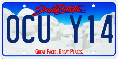 SD license plate 0CUY14