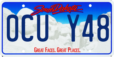 SD license plate 0CUY48
