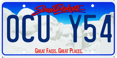 SD license plate 0CUY54