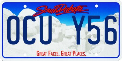SD license plate 0CUY56