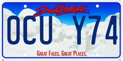 SD license plate 0CUY74