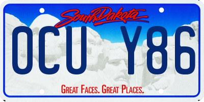 SD license plate 0CUY86