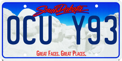 SD license plate 0CUY93