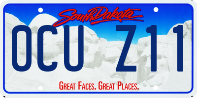SD license plate 0CUZ11