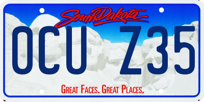 SD license plate 0CUZ35