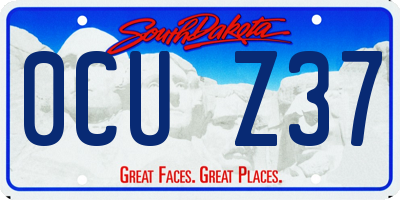 SD license plate 0CUZ37