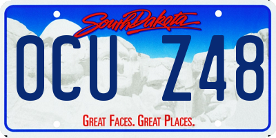 SD license plate 0CUZ48