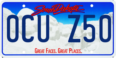 SD license plate 0CUZ50
