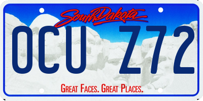 SD license plate 0CUZ72