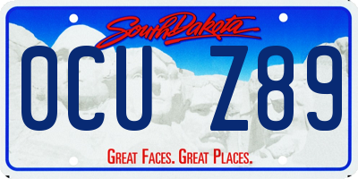 SD license plate 0CUZ89
