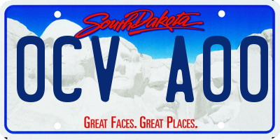 SD license plate 0CVA00