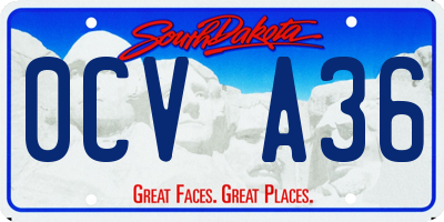 SD license plate 0CVA36
