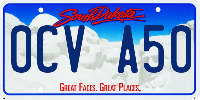 SD license plate 0CVA50