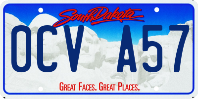 SD license plate 0CVA57