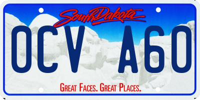 SD license plate 0CVA60