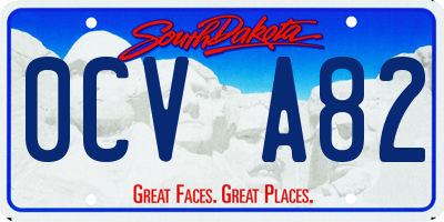 SD license plate 0CVA82