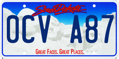 SD license plate 0CVA87