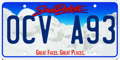 SD license plate 0CVA93