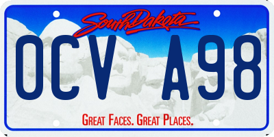 SD license plate 0CVA98