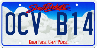 SD license plate 0CVB14