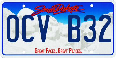 SD license plate 0CVB32