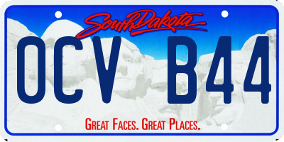 SD license plate 0CVB44