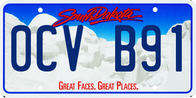 SD license plate 0CVB91