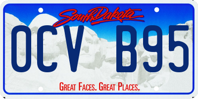 SD license plate 0CVB95