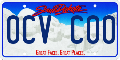 SD license plate 0CVC00