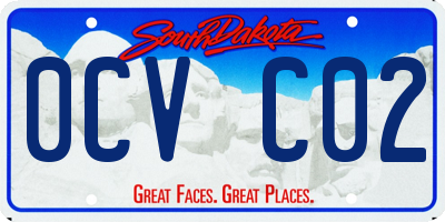SD license plate 0CVC02