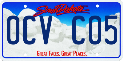 SD license plate 0CVC05
