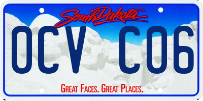 SD license plate 0CVC06