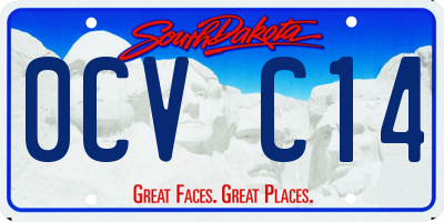SD license plate 0CVC14