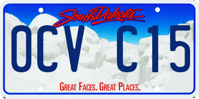 SD license plate 0CVC15