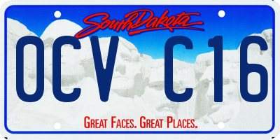 SD license plate 0CVC16