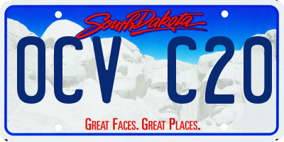 SD license plate 0CVC20