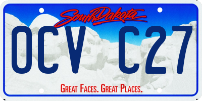 SD license plate 0CVC27