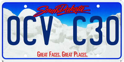 SD license plate 0CVC30