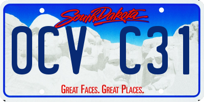 SD license plate 0CVC31