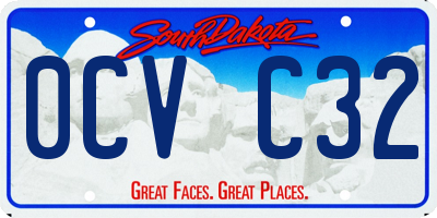 SD license plate 0CVC32
