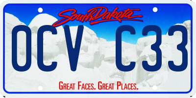 SD license plate 0CVC33