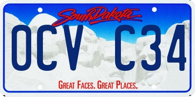 SD license plate 0CVC34