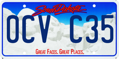 SD license plate 0CVC35
