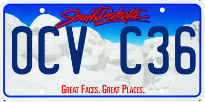 SD license plate 0CVC36