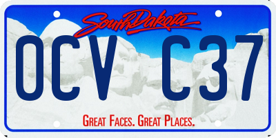 SD license plate 0CVC37