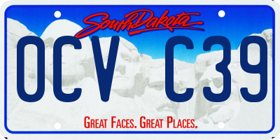 SD license plate 0CVC39