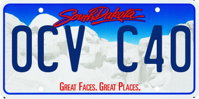 SD license plate 0CVC40