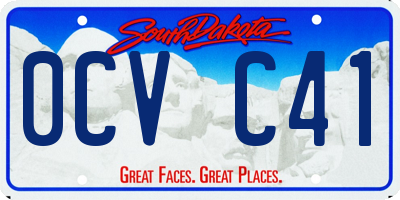 SD license plate 0CVC41
